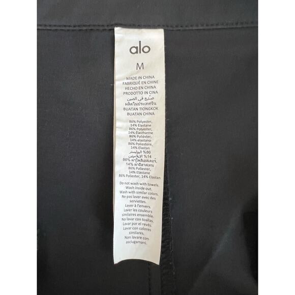 ALO Yoga Mid-Rise Showdown Trouser Pants Side Buckle Black 158$ Womens M /L - Picture 5 of 13
